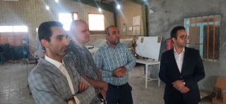 بازدید رئیس اداره طرح ریزی و توسعه شبکه خدمات شرکت ایران خودرو مرکزی تهران از کارگاه مکانیک خودرو آموزشکده ملی مهارت پسران بوشهر