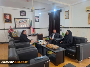 نشست مسئول کارآفرینی و ارتباط با صنعت آموزشکده ملی مهارت پسران کنگان با مدیر آموزش و پرورش شهرستان عسلویه 2