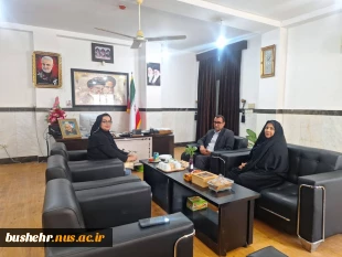 نشست مسئول کارآفرینی و ارتباط با صنعت آموزشکده ملی مهارت پسران کنگان با مدیر آموزش و پرورش شهرستان عسلویه 3