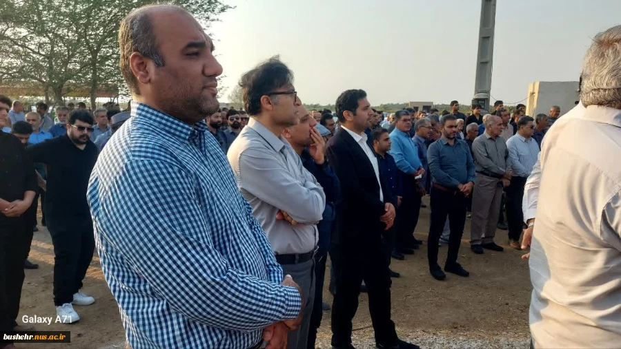 حضور ریاست و جمعی از مسئولان آموزشکده ملی مهارت پسران بوشهر در مراسم تشییع و تدفین پیکر امیرحسین کره بندی 2