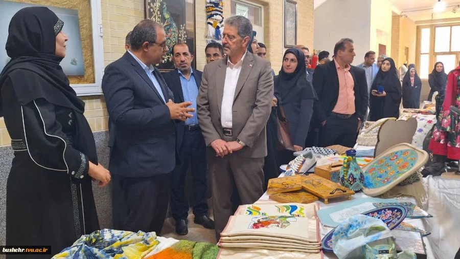 بازدید رئیس دانشگاه ملی مهارت کشور از نمایشگاه دستاوردهای دانشجویی آموزشکده‌های استان بوشهر 8