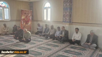 برگزاری مراسم زیارت عاشورا و سوگواری حضرت فاطمه زهرا(س) در آموزشکده پسران بوشهر